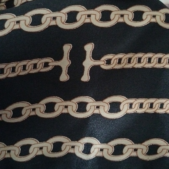 Flair Collection Black with Gold Chain Print Dress, Medium - Picture 9 of 11